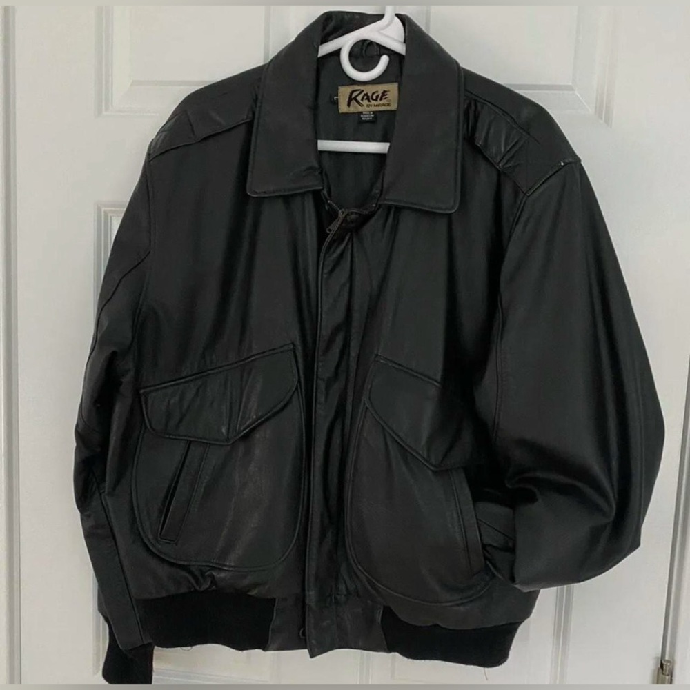 Rage by Mirage Vintage Black Leather Jacket
